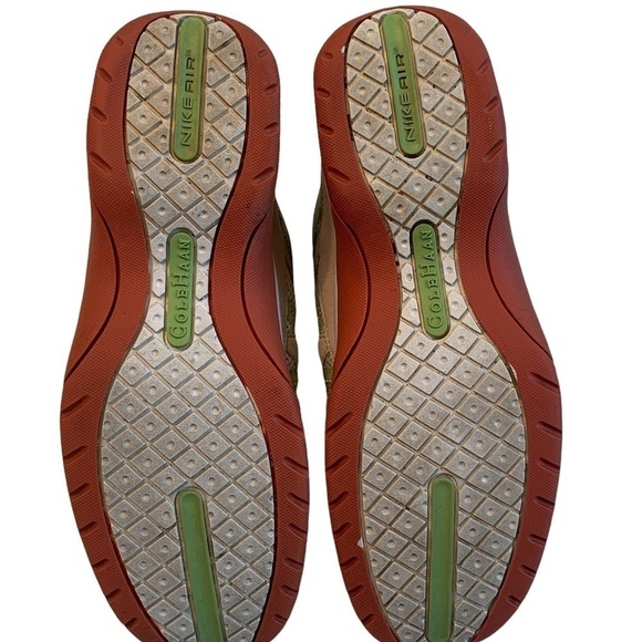 Cole Haan Nike Air D16126 Nubuck Tan & Lime Green Sneakers  Vintage Size… - Picture 7 of 11